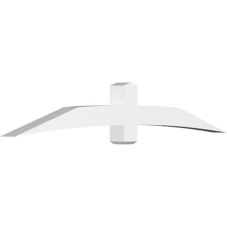 Ekena Millwork Bellingham Architectural Grade PVC Gable Bracket, 96"W x 16"H x 6"D x 6"F, 4/12 Pitch GBP096X16X0606BEL00